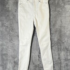 White High-Rise Skinny Jeans